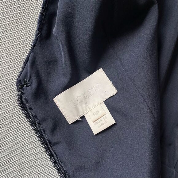 JCREW Natalia Dress in Navy Blue Leavers Lace Bridesmaid Cocktail Women’s Sz 00 - Picture 9 of 9